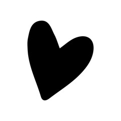 Heart clip art design on plain white transparent isolated background for card, shirt, hoodie, sweatshirt, apparel, tag, mug, icon, poster or badge