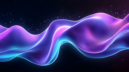 Abstract glowing wave, cosmic background, digital art, website header