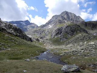 das Prititschkar mit Petzteck 3282m (hinten) und Georgskopf 3090m rechts oben