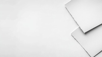 Simple White Paper Background with Torn Edges for Creative Use