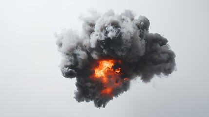 a close up of a black cloud of fire 