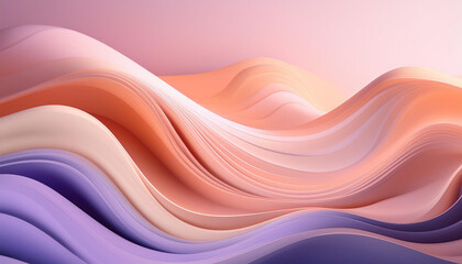 Obraz premium a gentle gradient summary heritage mixing from pastel peach to lavender featuring dynamic flowing shapes that evoke calm and motion