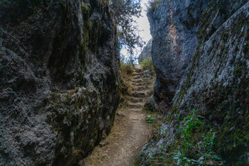 Zona X Cusco Peru with Intriguing Inca Rock Formations Secret Tunnels and Historical Sites Near Sacsayhuaman Surrounded by the Andean Mountains