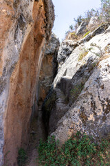 Fototapeta premium Sacred Inca Stone Formations and Hidden Passageways in Zona X Cusco Peru a Historical Archaeological Site Near Sacsayhuaman