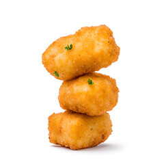 Fried Chicken Nuggets isolated on white background