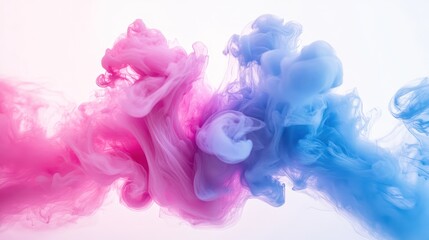 Pink blue ink swirls studio backdrop design