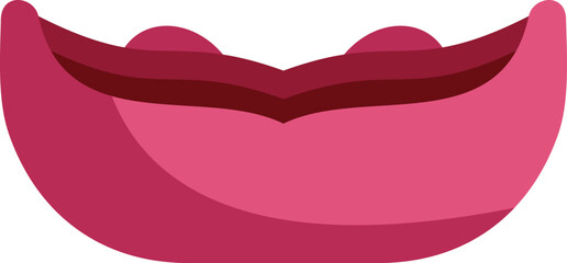 Cartoon mouth showing tongue smiling licking lips icon design, anatomy and organ theme