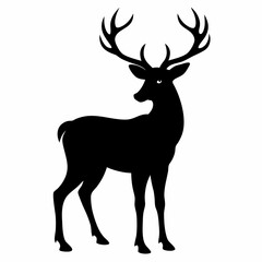 deer silhouette vector illustration