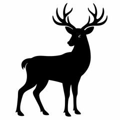 deer silhouette vector illustration