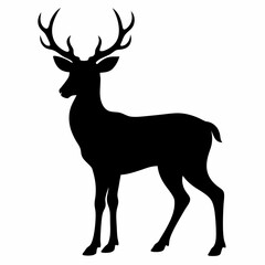 deer silhouette vector illustration