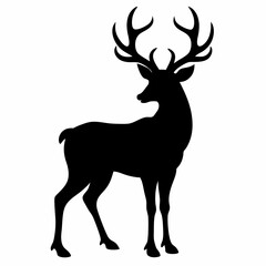 deer silhouette vector illustration