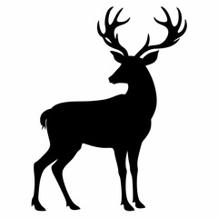 deer silhouette vector illustration