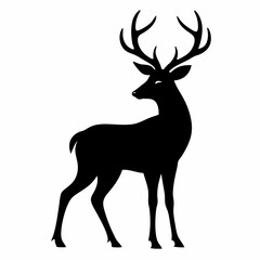 deer silhouette vector illustration