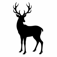 deer silhouette vector illustration