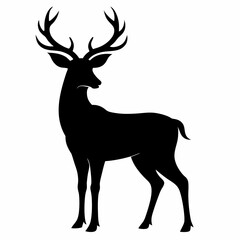 deer silhouette vector illustration