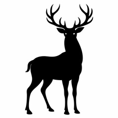 deer silhouette vector illustration
