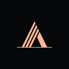Modern style letter A logo