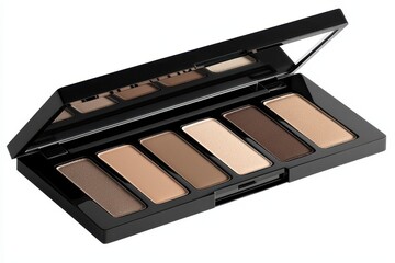 An elegant eyeshadow palette with a range of neutral shades for versatile makeup looks.