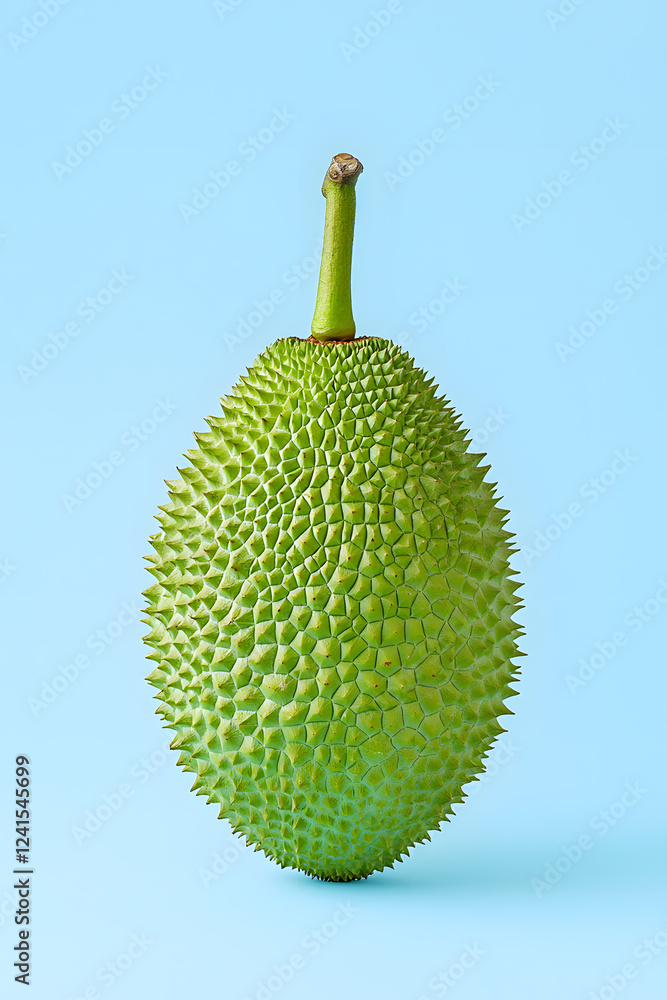 Wall mural Fresh durian fruit isolated on white background