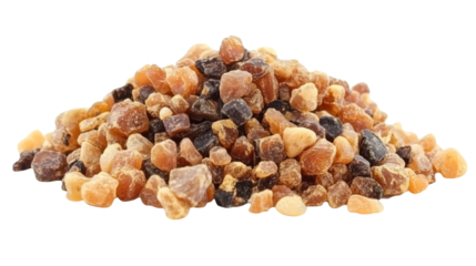 Pile of myrrh resin isolated on transparent background
