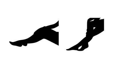 Sexy Legs girl vector illustration set.