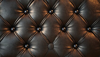 Naklejka premium Dark Brown Leather Upholstery Texture