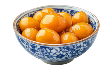 A Bowl of Boiled Eggs Presented as Part of Religious Offerings Isolated On Transparent Background.