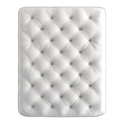 Obraz premium A top view of a white tufted mattress showcasing its button detailing and soft texture.