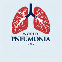 World Pneumonia Day 12th November banner, post.