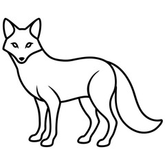 Sleek Fox One-Line Vector Design