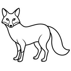 Sleek Fox One-Line Vector Design