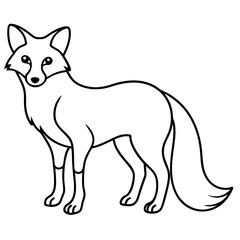 Sleek Fox One-Line Vector Design