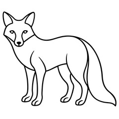 Sleek Fox One-Line Vector Design