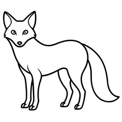 Sleek Fox One-Line Vector Design