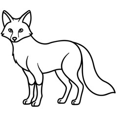 Sleek Fox One-Line Vector Design