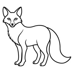 Sleek Fox One-Line Vector Design