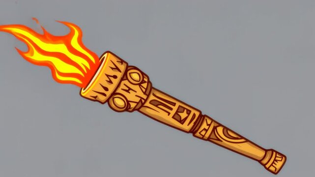 Burning Torch: Polynesian Tribal Design