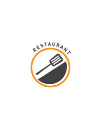 Shield restaurant logo design template, restaurant food logo design vector illustration