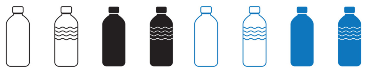 Bottle icon set. Collection of bottle vector icons