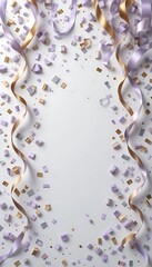 Lavender and Gold Ribbons Celebrate Festive Occasion