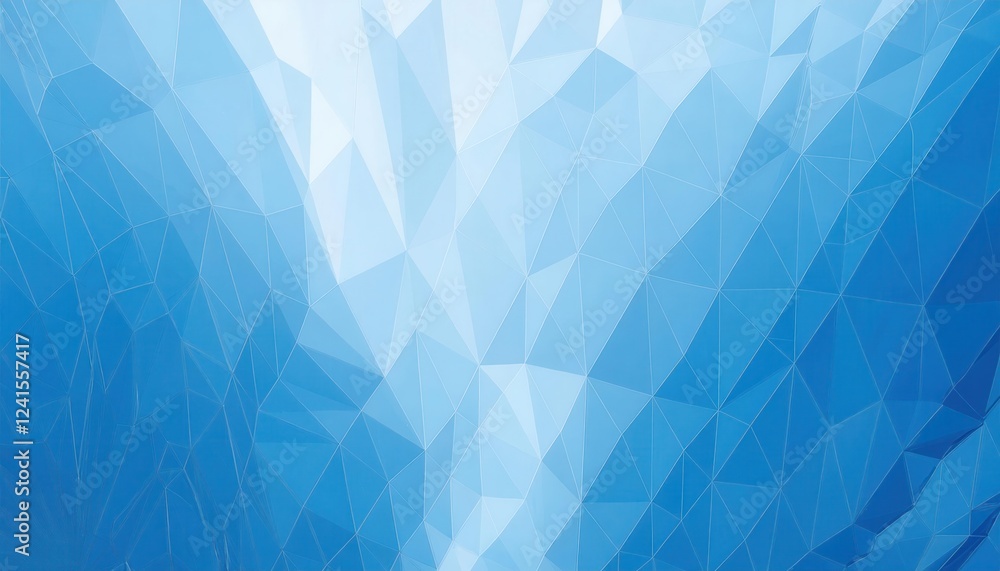 Poster futuristic blue geometric pattern with abstract polygonal surface, modern architectural texture, digital technology background

