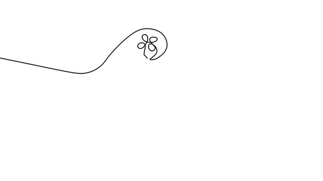 One continuous line drawing animation of joystick. A game stick to play the game minimalism hand-draw isolated on white background. Modern wireless game controller for PC. Animation video