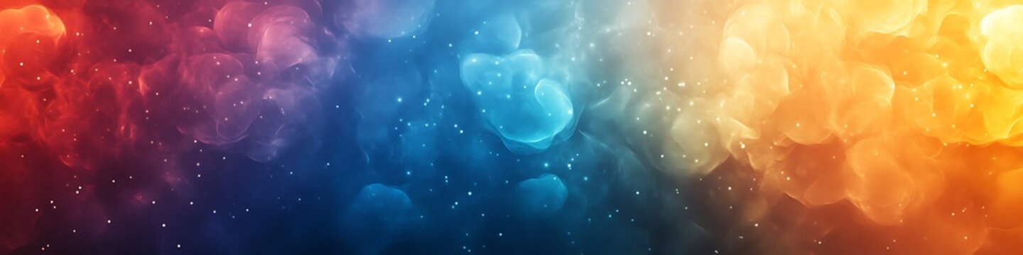 Abstract Spectrum: An ethereal, abstract background with a mesmerizing blend of vibrant red, blue, and yellow hues. The colors create a harmonious yet dynamic interplay of light and shadow.