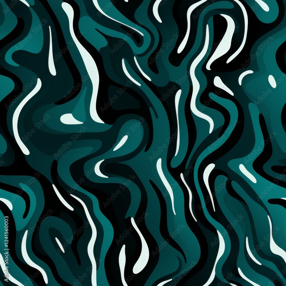 Poster abstract seamless pattern featuring smooth curved lines intersecting on a minimalist grid design