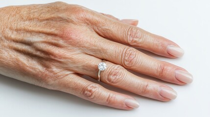 Woman's Hand with Diamond Ring