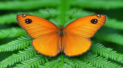 Obraz premium Captivating butterfly observation lush green forest nature photography close-up view vibrant colors and details