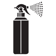 Spray Bottle Silhouette Illustration