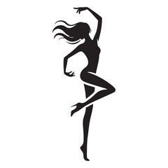 Silhouette of a Dancer Graceful Movement and Elegance