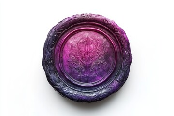Intricate Purple  Magenta Ornate Resin Coaster, Decorative Tray, Unique Home Decor