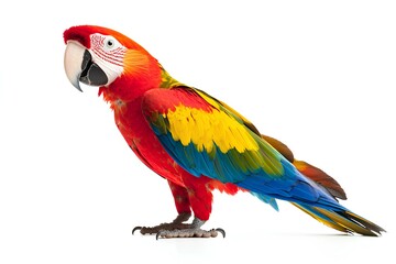 Obraz premium a macaw isolated on white background